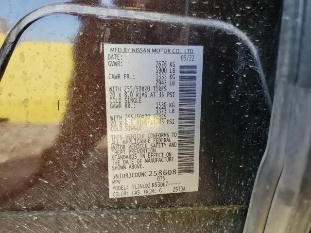 2022 NISSAN PATHFINDER SL  