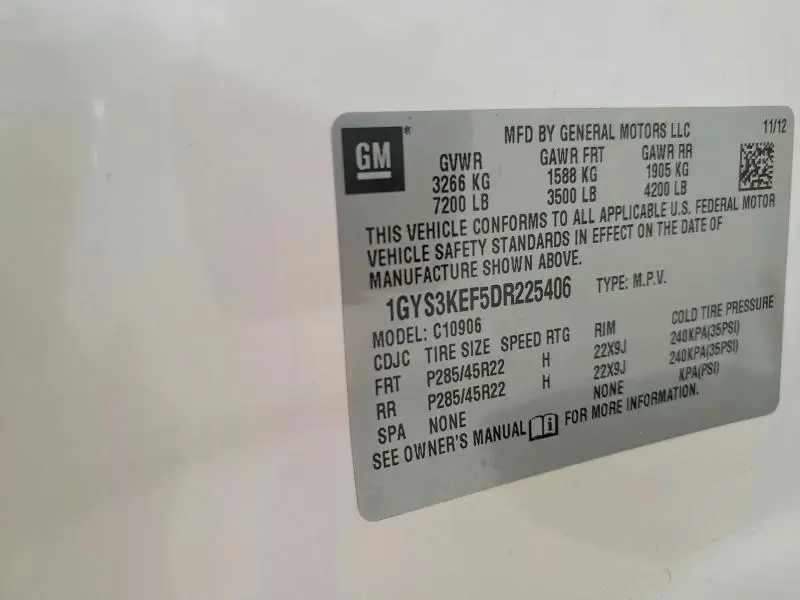 2013 CADILLAC ESCALADE ESV PLATINUM  