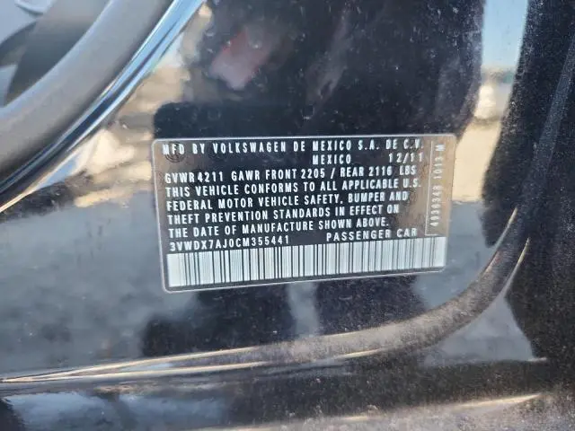 2012 VOLKSWAGEN JETTA SE  