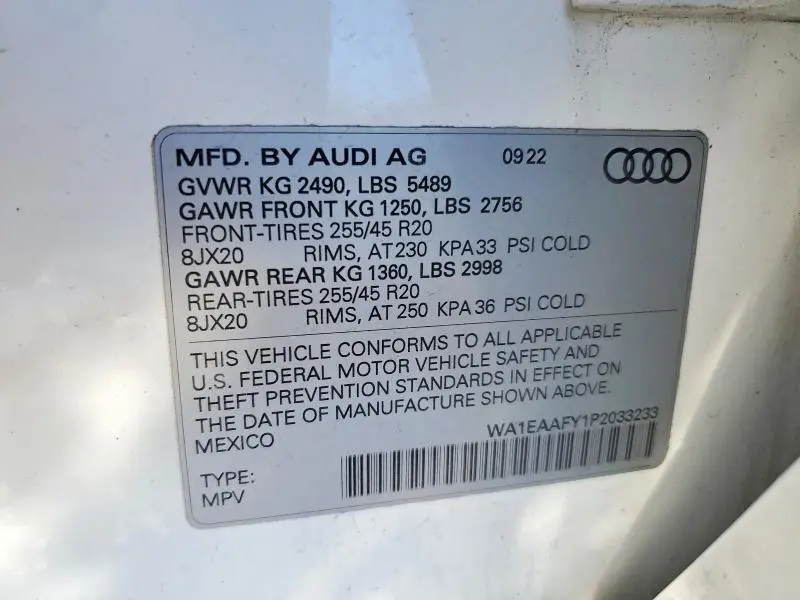 2023 AUDI Q5 PREMIUM PLUS 45  