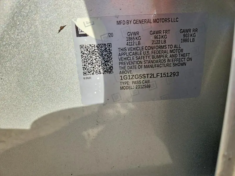 2020 CHEVROLET MALIBU RS  