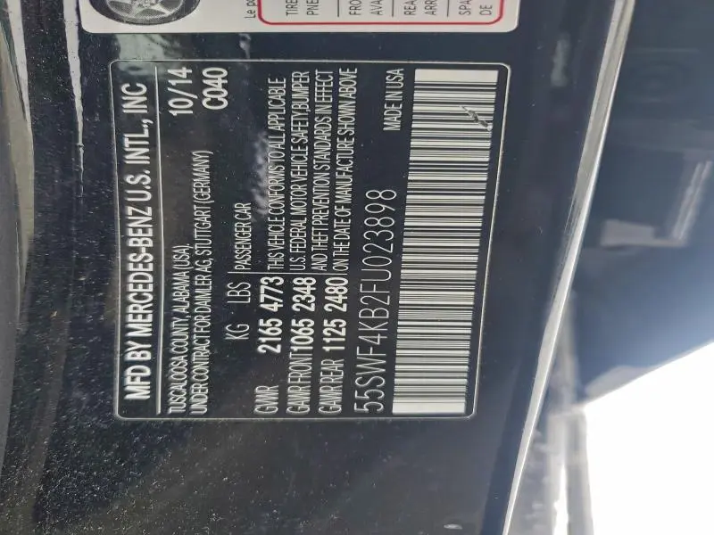 2015 MERCEDES-BENZ C 300 4MATIC  