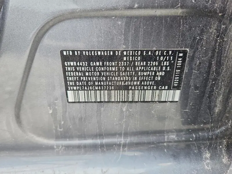 2012 VOLKSWAGEN JETTA TDI  