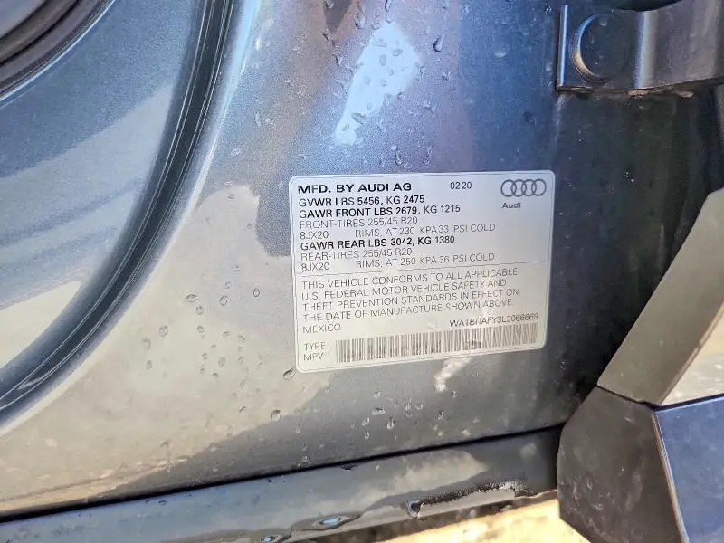 2020 AUDI Q5   