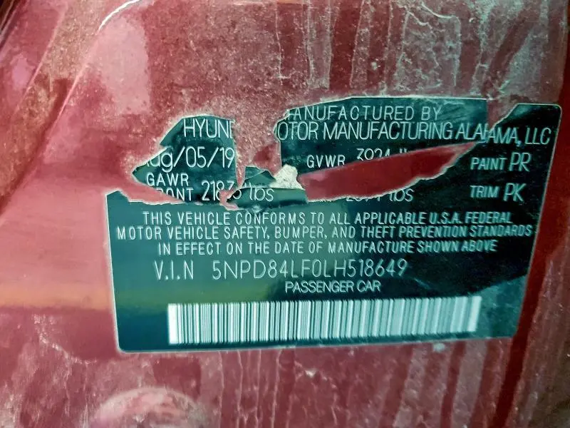 2020 HYUNDAI ELANTRA SEL  