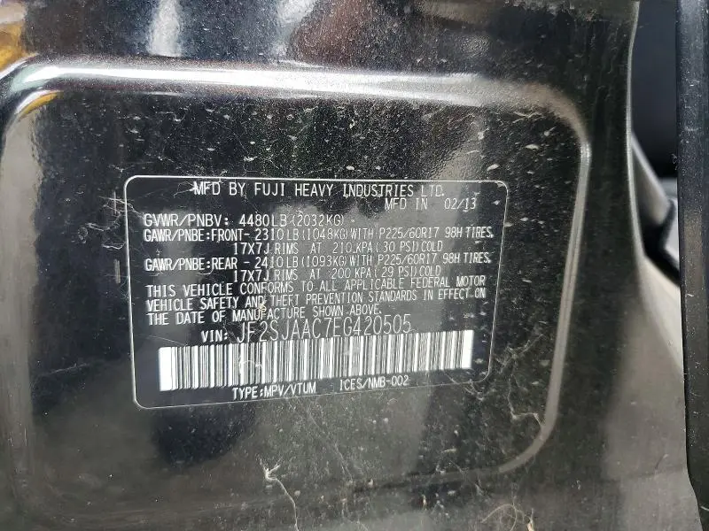 2014 SUBARU FORESTER 2.5I  