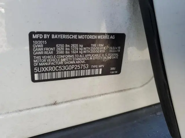 2016 BMW X5 XDRIVE35I  