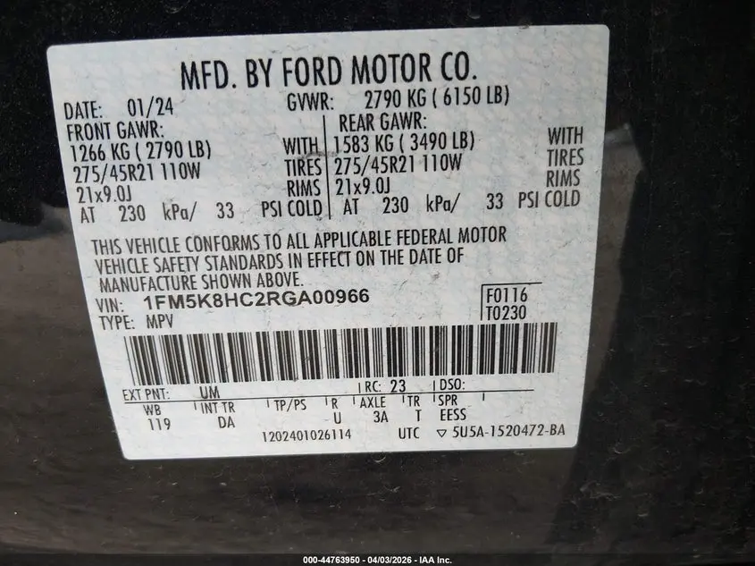 2024 FORD EXPLORER PLATINUM