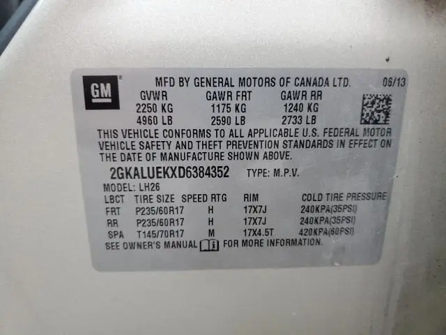 2013 GMC TERRAIN SLT  