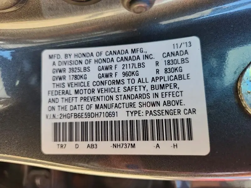 2013 HONDA CIVIC SI  