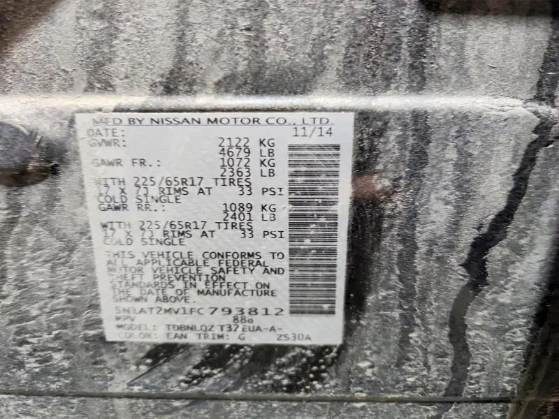 2015 NISSAN ROGUE SV  