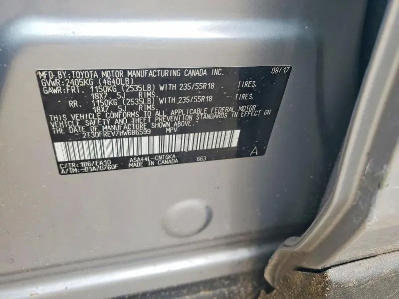 2017 TOYOTA RAV4 LIMITED  