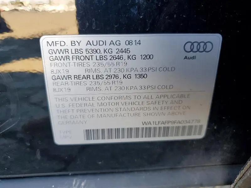 2015 AUDI Q5 PREMIUM PLUS  