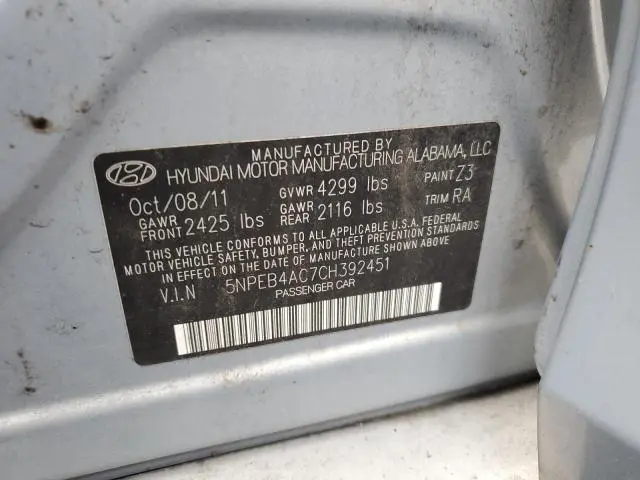 2012 HYUNDAI SONATA GLS