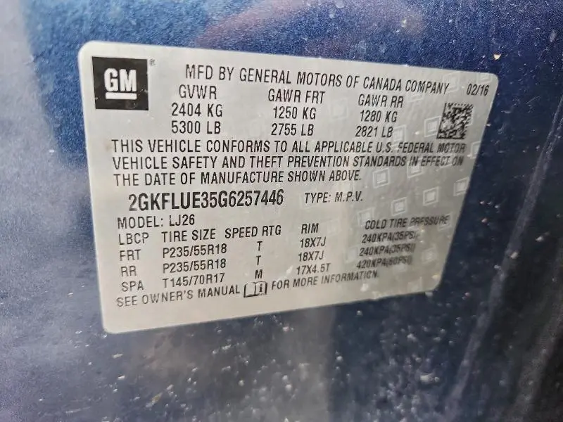 2016 GMC TERRAIN SLT  