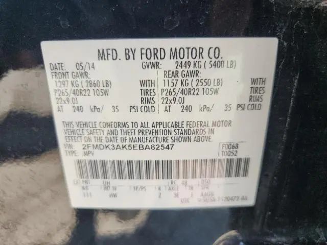 2014 FORD EDGE SPORT  
