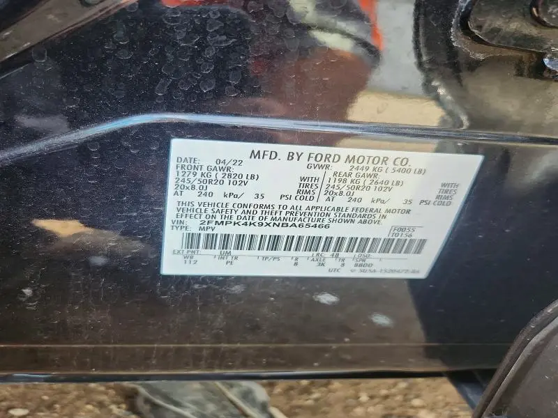 2022 FORD EDGE TITANIUM  