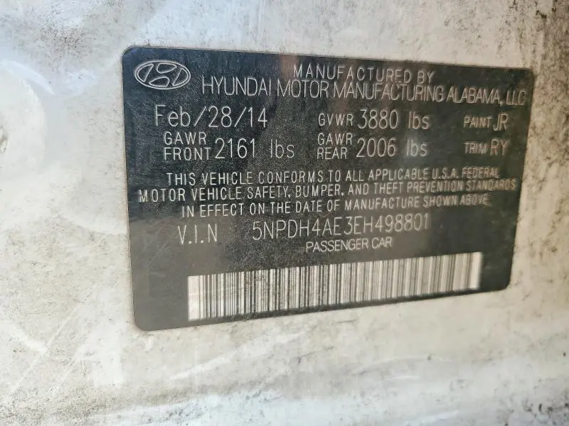 2014 HYUNDAI ELANTRA LIMITED  