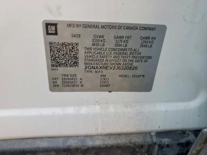 2018 CHEVROLET EQUINOX LS  