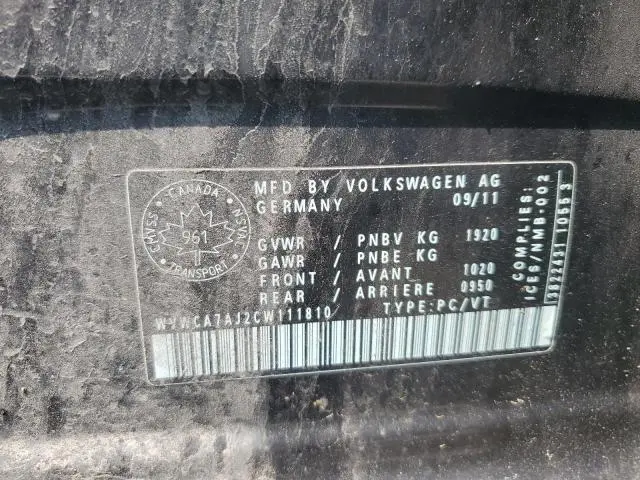 2012 VOLKSWAGEN GOLF   