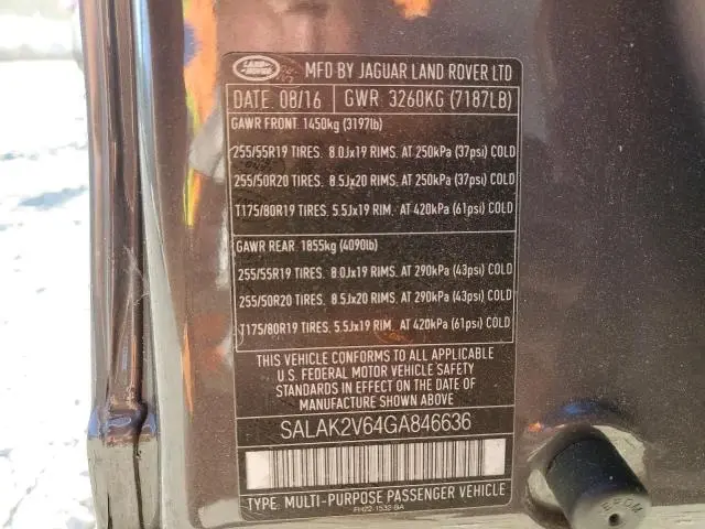 2016 LAND ROVER LR4 HSE LUXURY  