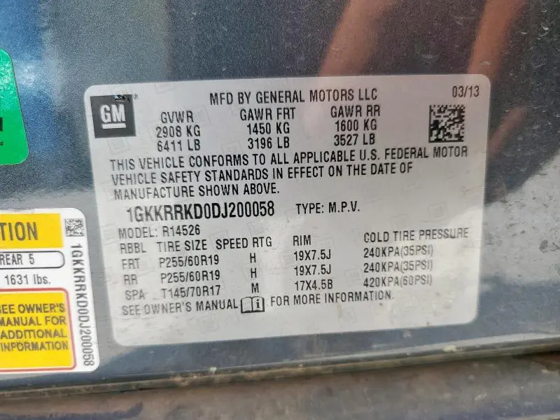 2013 GMC ACADIA SLT-1