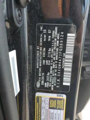2015 KIA OPTIMA LX  