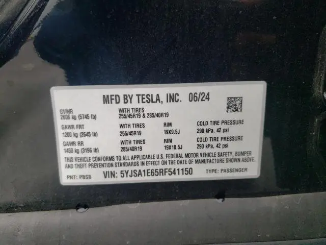 2024 TESLA MODEL S   