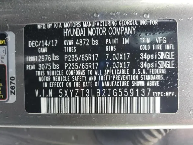 2018 HYUNDAI SANTA FE SPORT   