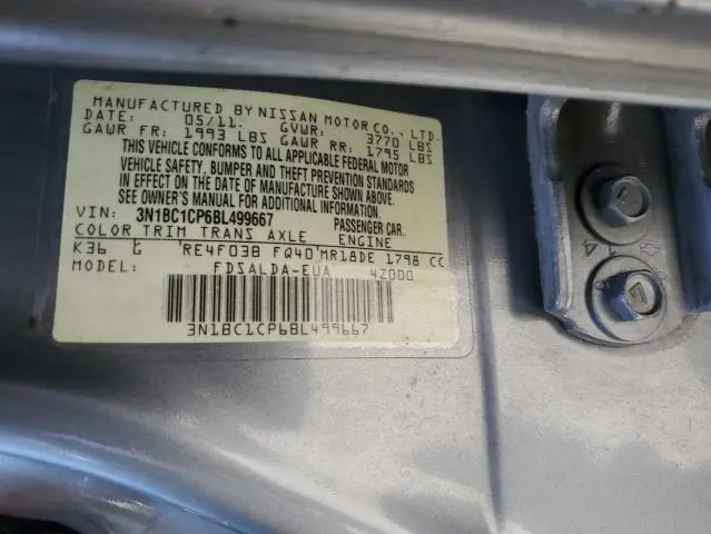 2011 NISSAN VERSA S  
