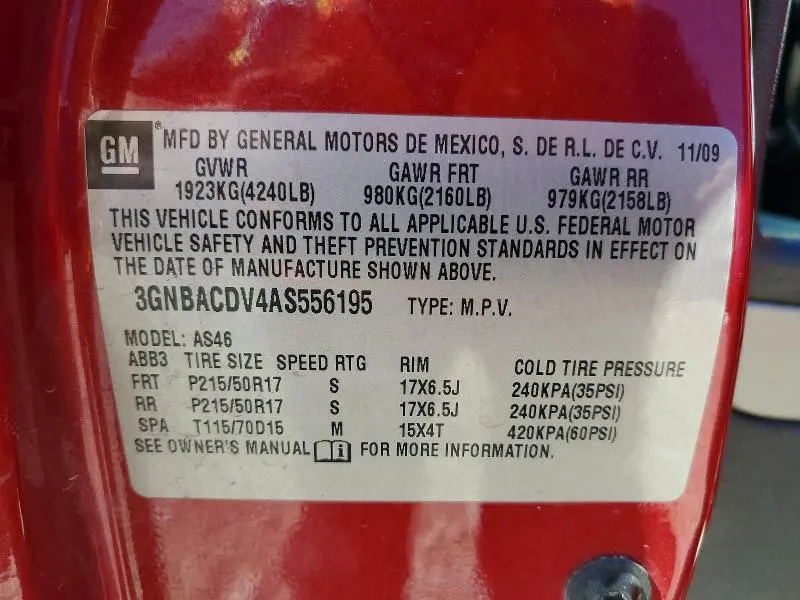 2010 CHEVROLET HHR LT  