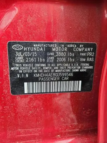 2016 HYUNDAI ELANTRA SE  
