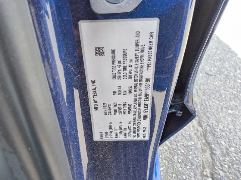 2023 TESLA MODEL 3   