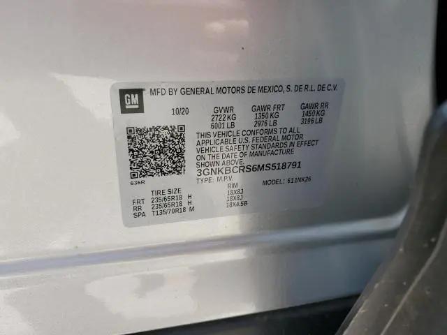 2021 CHEVROLET BLAZER 2LT