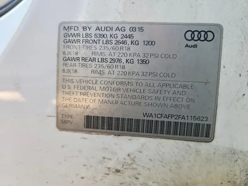 2015 AUDI Q5 PREMIUM  