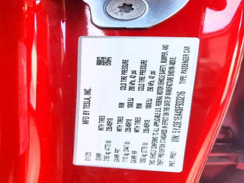 2025 TESLA MODEL 3   