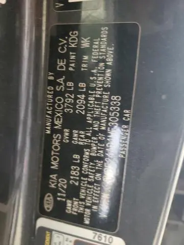 2021 KIA FORTE FE  