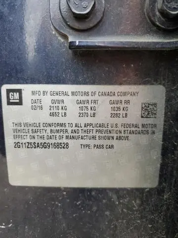 2016 CHEVROLET IMPALA LS  