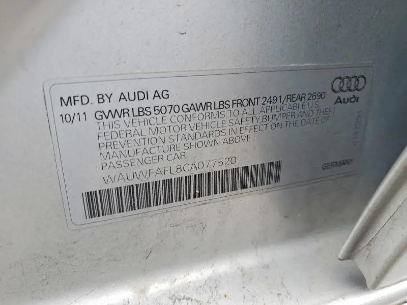 2012 AUDI A4 PREMIUM PLUS  