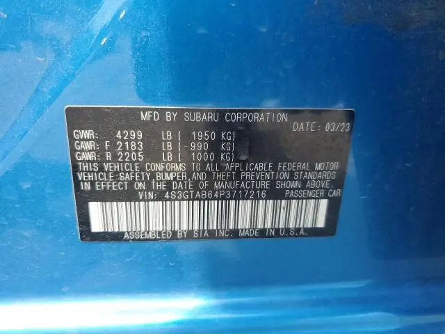 2023 SUBARU IMPREZA   