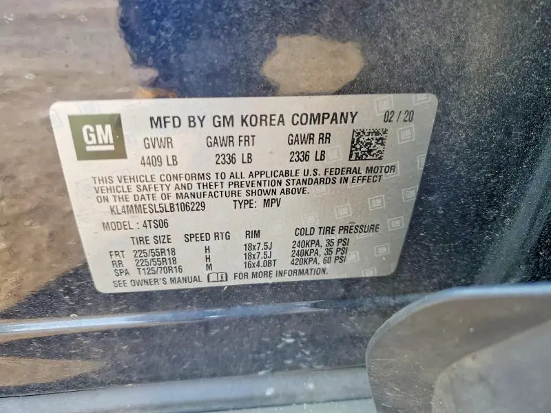 2020 BUICK ENCORE GX SELECT  