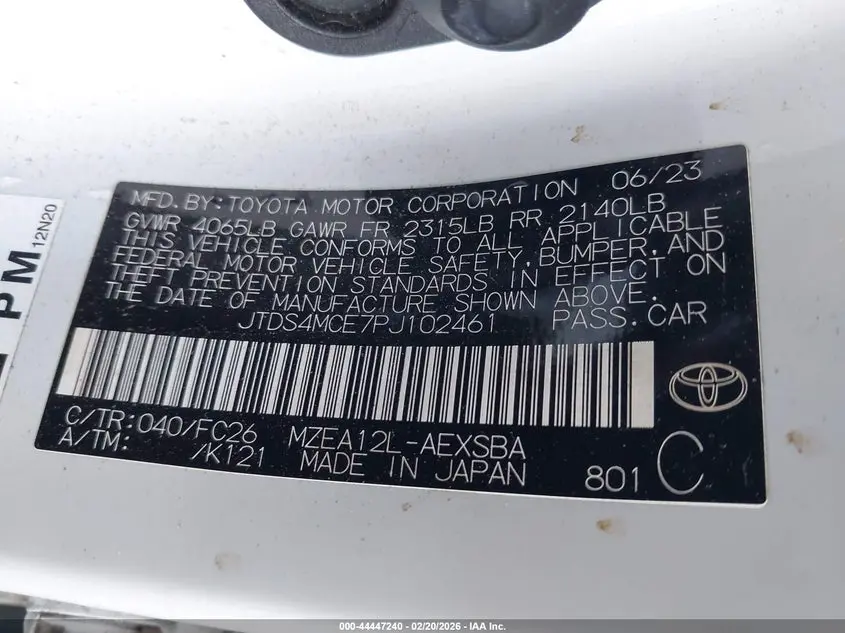 2023 TOYOTA COROLLA SE