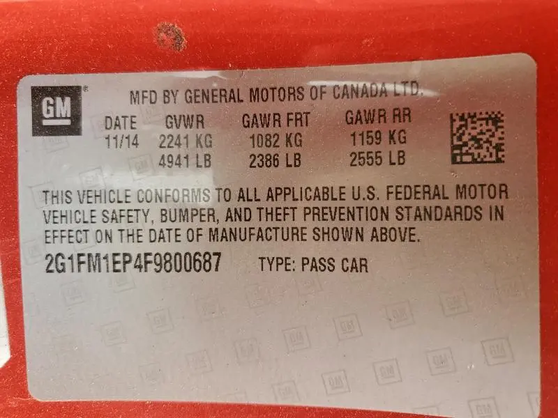 2015 CHEVROLET CAMARO ZL1  