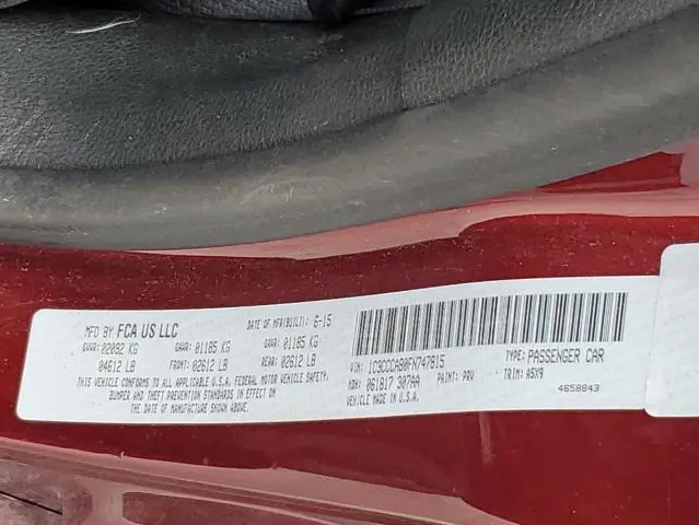 2015 CHRYSLER 200 LIMITED  