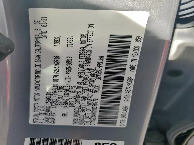 2021 TOYOTA TACOMA DOUBLE CAB  