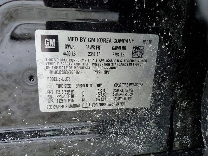 2019 BUICK ENCORE SPORT TOURING  