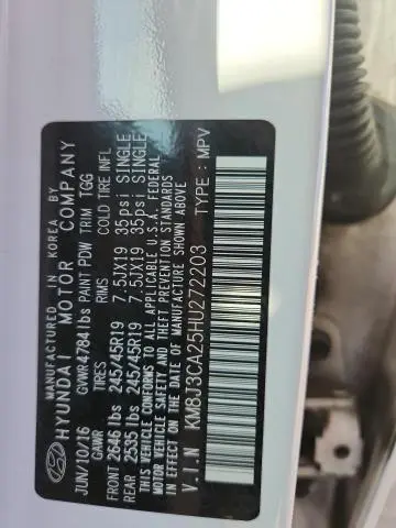 2017 HYUNDAI TUCSON LIMITED  