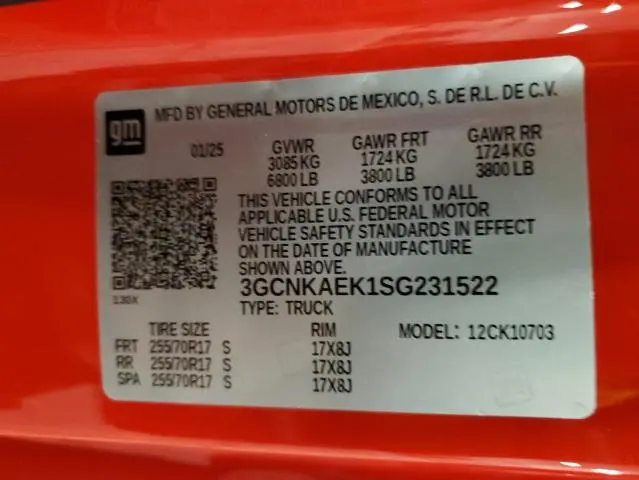 2025 CHEVROLET SILVERADO K1500  