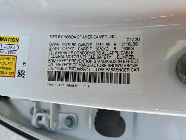 2020 HONDA ACCORD SPORT  