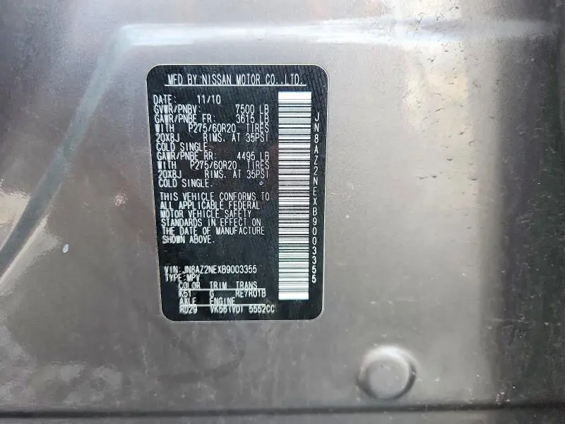 2011 INFINITI QX56 BASE  